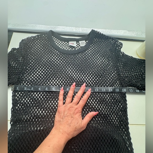 Armani Exchange Men's T-Shirt Mesh Fishnet Short Sleeves Hollow Out Tank Top - Picture 5 of 6